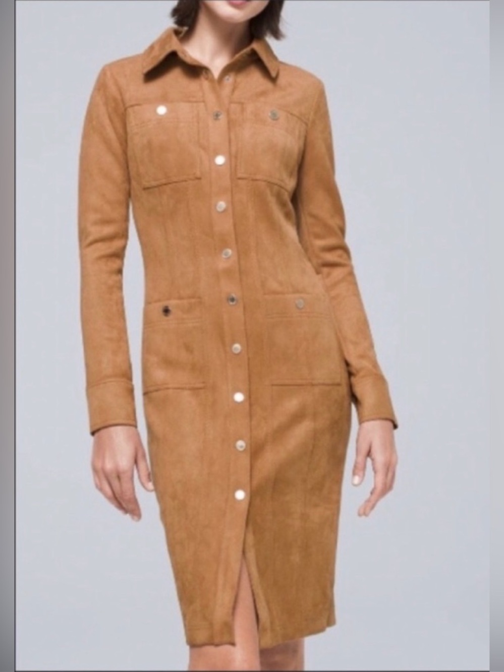 Suede dress coat WHBM